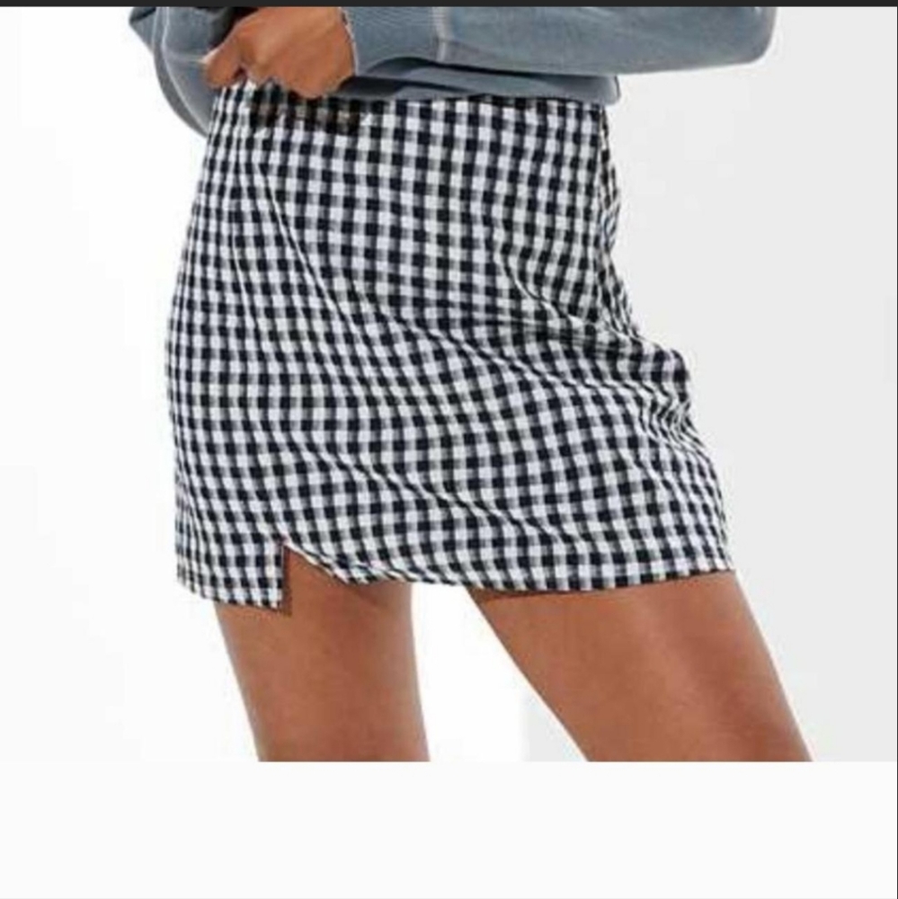 Plaid mini skirt